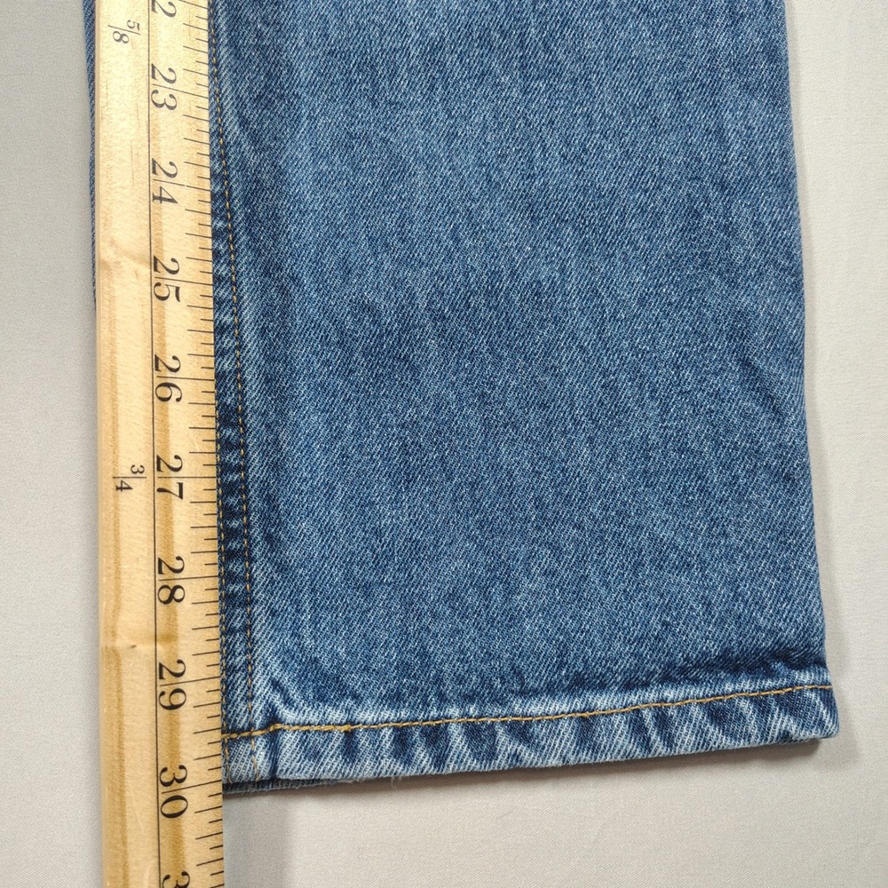 Gap Jeans Women 8 Blue Low Rise Straight Leg Solid Cotton Denim - Picture 7 of 8